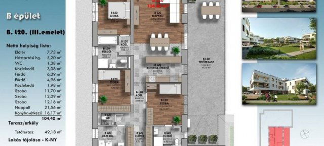 Eladó téglalakás, Győrött 123.9 M Ft, 4 szobás