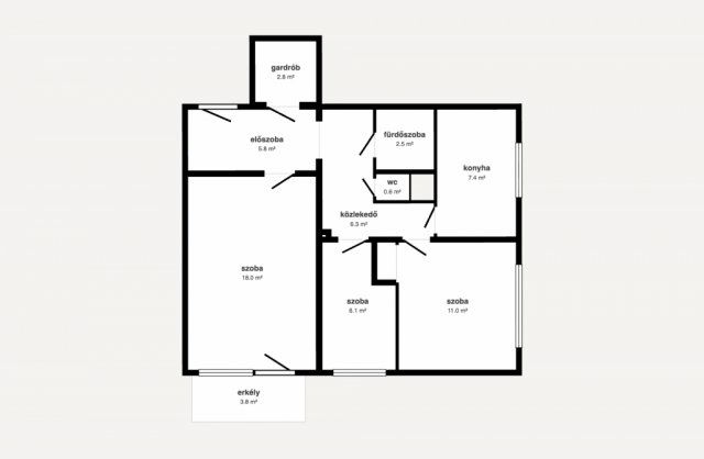 Eladó panellakás, Miskolcon 32 M Ft, 2+1 szobás