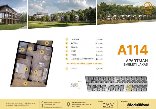 Eladó téglalakás, Balatonföldváron, Rákóczi Ferenc utcában