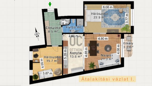Eladó téglalakás, II. kerületben, Varsányi Irén utcában