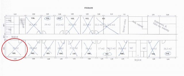 Kiadó iroda, Debrecenben 134 E Ft / hó, 1 szobás