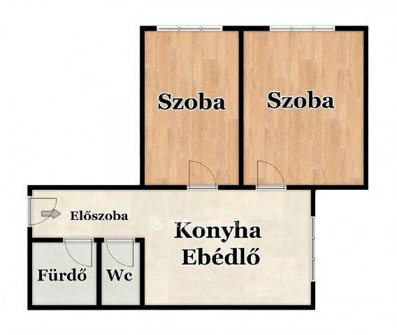 Eladó panellakás, Debrecenben 59.9 M Ft, 2 szobás