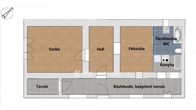 Eladó családi ház, Poroszlón 20 M Ft, 1+2 szobás