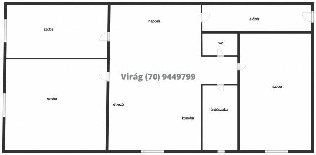 Eladó ikerház, Debrecenben 89.9 M Ft, 3 szobás