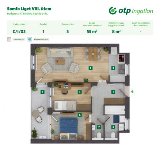 Eladó téglalakás, Budapesten, X. kerületben, Ceglédi úton