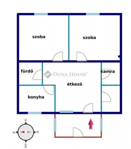 Eladó családi ház, Dombrádon 6.5 M Ft, 2 szobás