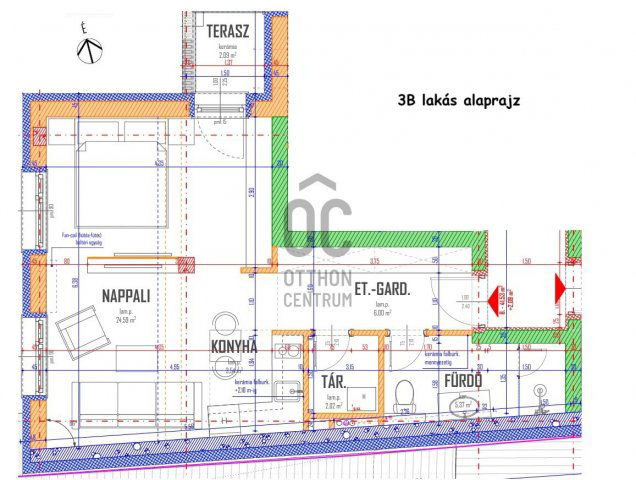 Eladó téglalakás, Debrecenben 66.9 M Ft, 1 szobás