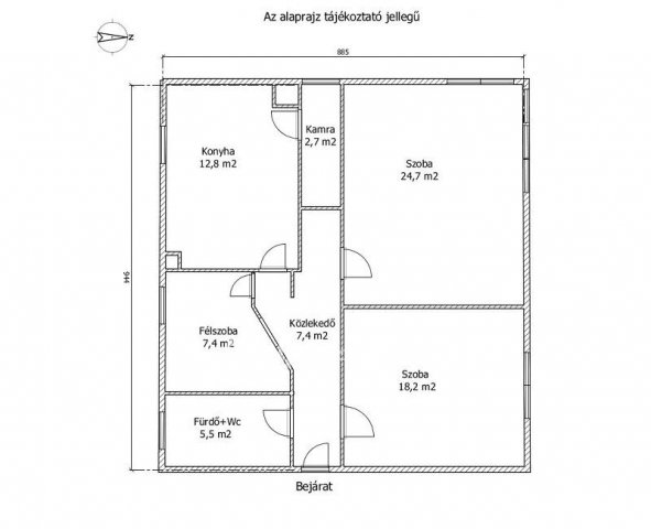 Eladó téglalakás, Győrött 62.9 M Ft, 2+1 szobás