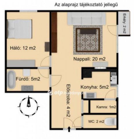 Eladó téglalakás, Budapesten, IX. kerületben 67.9 M Ft, 2 szobás