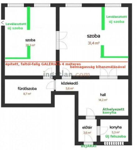 Eladó téglalakás, Budapesten, VI. kerületben 129.9 M Ft