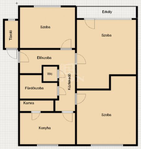 Eladó téglalakás, Veszprémben 79.8 M Ft, 3 szobás