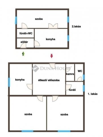 Eladó családi ház, Dunaharasztin 87.5 M Ft, 2 szobás