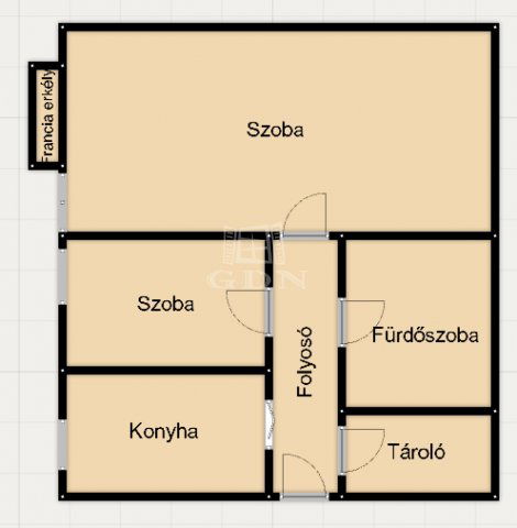 Eladó téglalakás, Zalaegerszegen 22.99 M Ft, 1+1 szobás