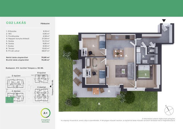 Eladó téglalakás, Budapesten, XIV. kerületben 127.5 M Ft
