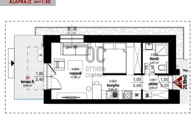 Eladó téglalakás, Kőszegszerdahelyen 36.5 M Ft, 1 szobás