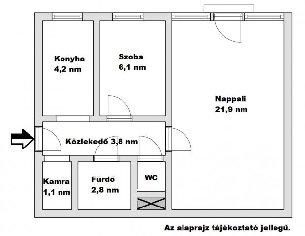 Eladó téglalakás, Zalaegerszegen 31 M Ft, 1+1 szobás