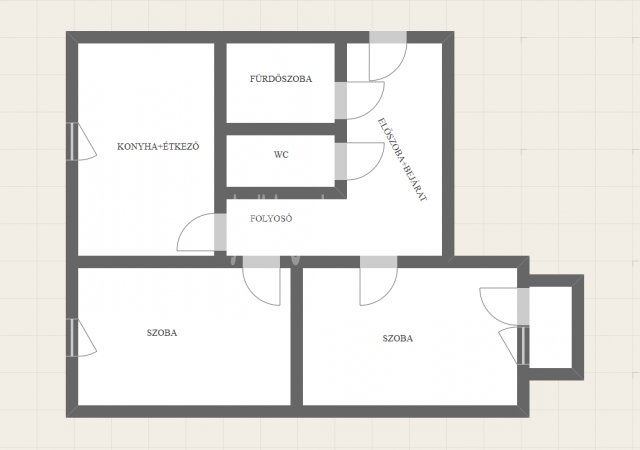 Eladó panellakás, Nyíregyházán 38.5 M Ft, 2 szobás