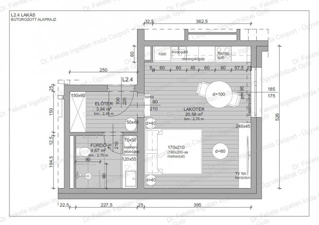 Eladó téglalakás, Győrött 38.584 M Ft, 1 szobás