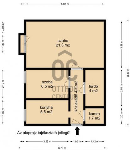 Eladó téglalakás, Nagykanizsán 26.9 M Ft, 2 szobás