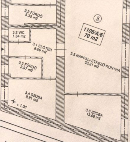 Eladó téglalakás, Szolnokon 80.5 M Ft, 2+1 szobás