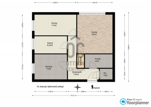 Eladó téglalakás, Vasváron 34 M Ft, 3 szobás