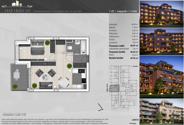 Eladó téglalakás, Budapesten, XIII. kerületben, Jász utcában