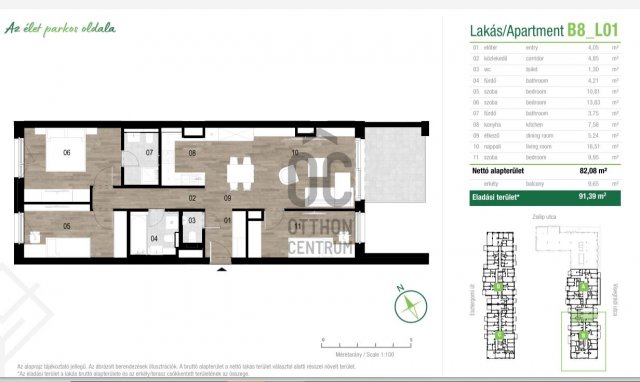 Eladó téglalakás, Budapesten, XIII. kerületben 181.367 M Ft