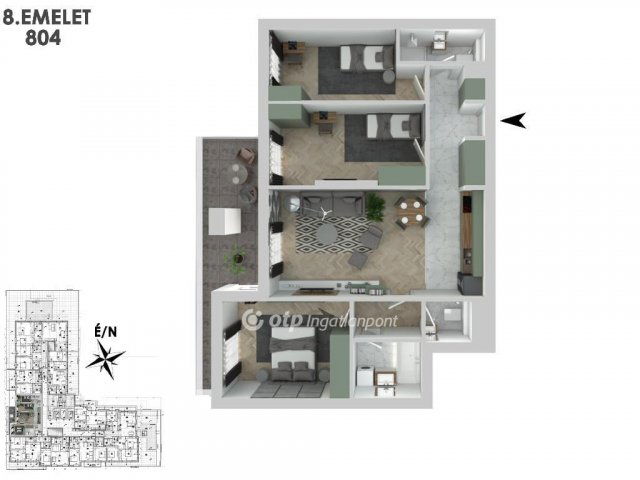 Eladó téglalakás, Budapesten, XIII. kerületben 139 M Ft