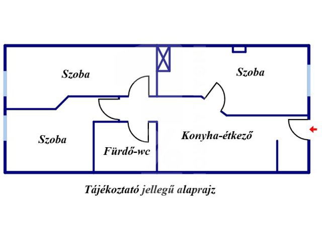 Eladó téglalakás, Pécsett 39.9 M Ft, 2+1 szobás