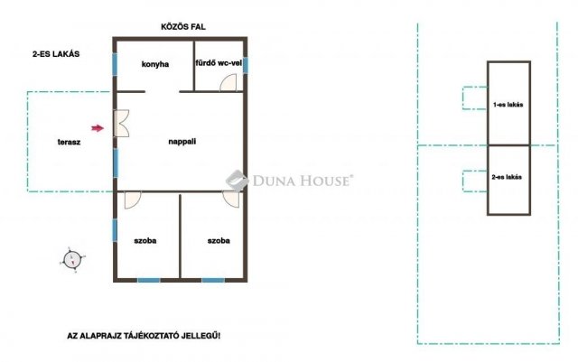Eladó ikerház, Tápióbicskén 46.5 M Ft, 3 szobás