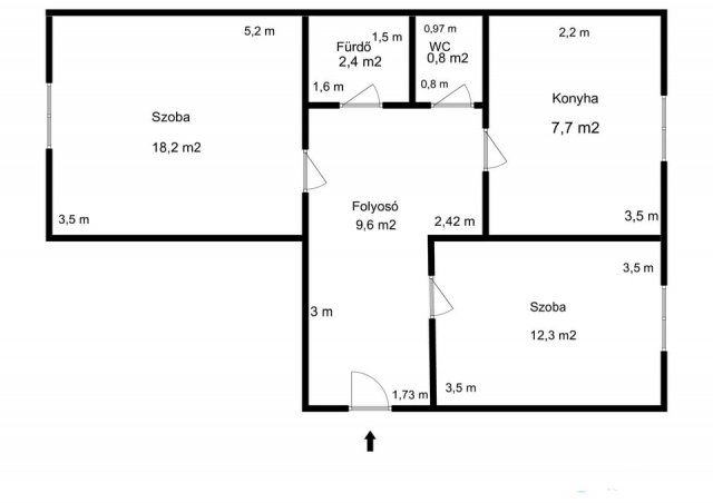 Eladó panellakás, Miskolcon 23.9 M Ft, 2 szobás