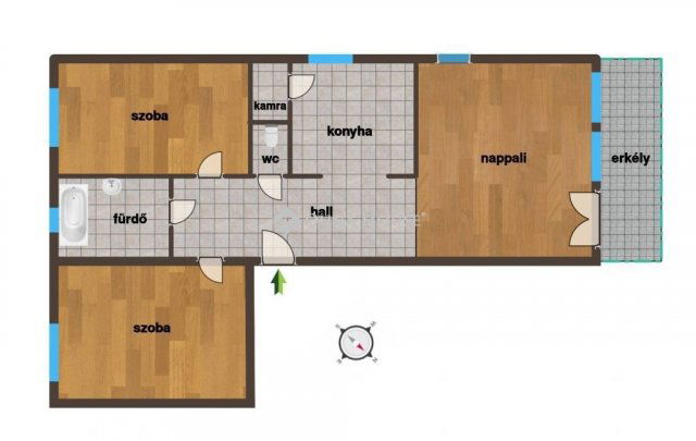 Eladó téglalakás, Budapesten, XVIII. kerületben 93 M Ft