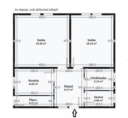 Eladó családi ház, Bocskaikerten 50 M Ft, 2 szobás