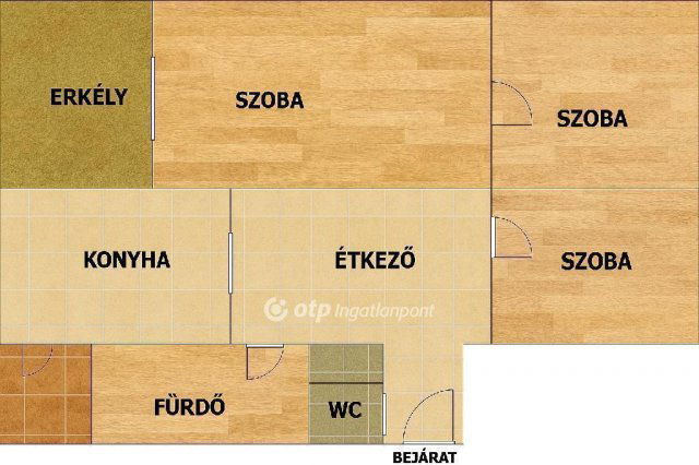 Eladó panellakás, Gyulán 30 M Ft, 1+2 szobás