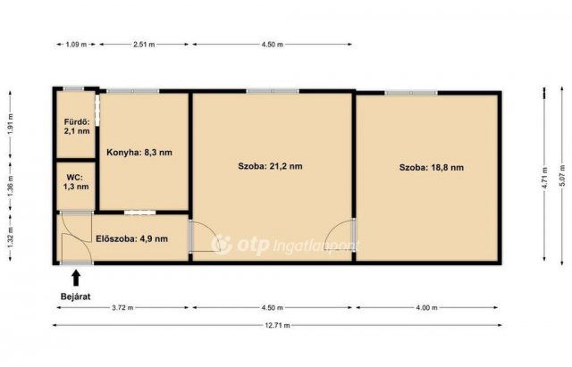 Eladó téglalakás, Budapesten, X. kerületben 63 M Ft, 2 szobás