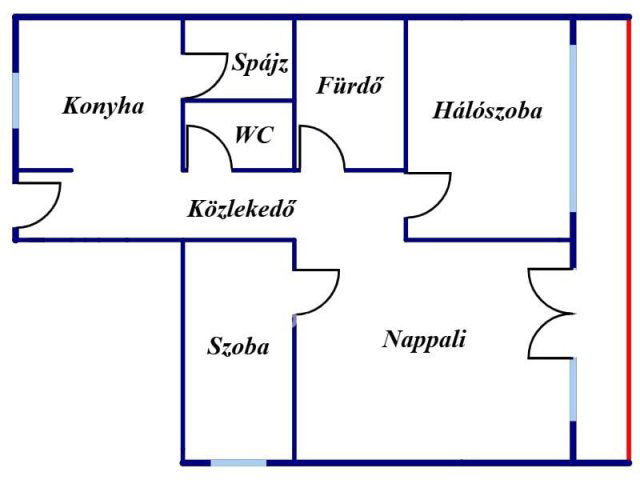 Eladó téglalakás, Egerben 54.4 M Ft, 2+1 szobás