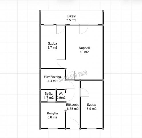 Eladó téglalakás, Rétságon, Rákóczi úton 41.9 M Ft, 3 szobás