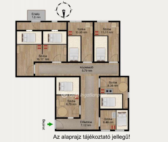 Eladó téglalakás, Budapesten, VIII. kerületben 82.1 M Ft