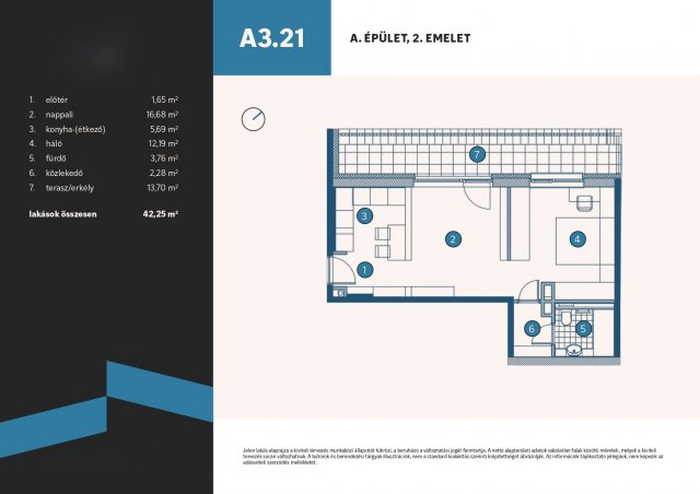 Eladó téglalakás, Vámosszabadin 46.9 M Ft, 1 szobás