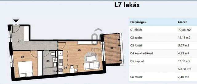 Eladó téglalakás, Zalaegerszegen 54.08 M Ft, 2 szobás