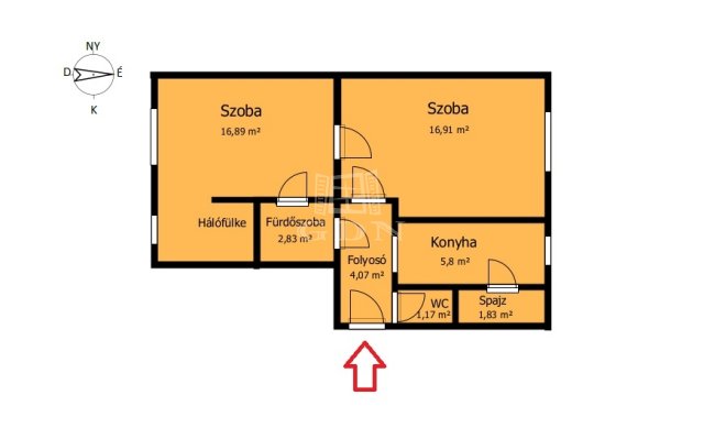 Eladó téglalakás, Miskolcon 22 M Ft, 2 szobás