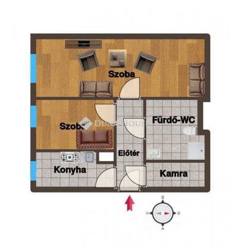 Eladó téglalakás, Szegeden 46.7 M Ft, 2 szobás