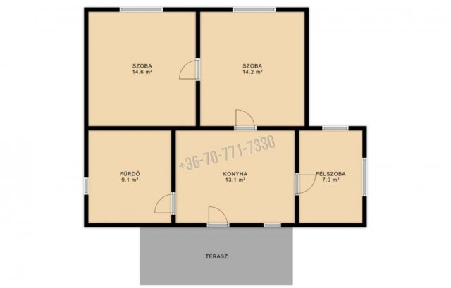 Eladó családi ház, Tenken 24.5 M Ft, 2 szobás