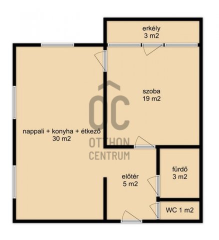 Eladó téglalakás, Zalaegerszegen 53 M Ft, 2 szobás