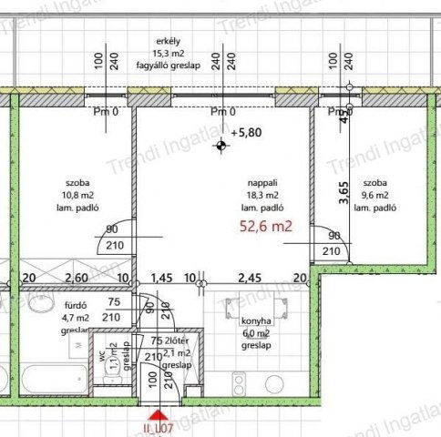 Eladó téglalakás, Győrött 52.93 M Ft, 3 szobás