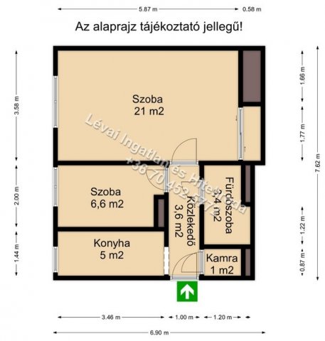 Eladó téglalakás, Békéscsabán 24.9 M Ft, 1+1 szobás