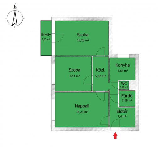 Eladó téglalakás, Debrecenben 72.9 M Ft, 3 szobás