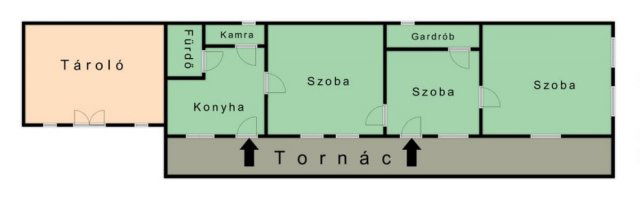 Eladó családi ház, Sajószentpéteren 24.9 M Ft, 3 szobás