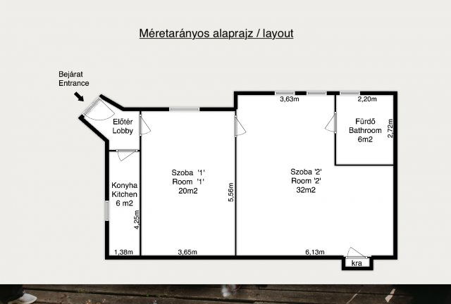 Eladó téglalakás, Budapesten, VI. kerületben 59.9 M Ft, 2 szobás