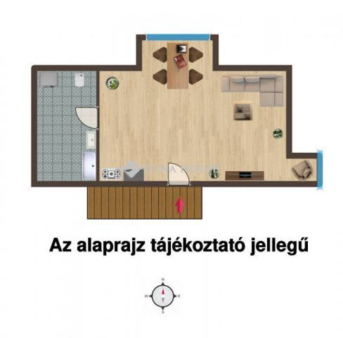 Kiadó téglalakás, albérlet, Siófokon 250 E Ft / hó, 1 szobás